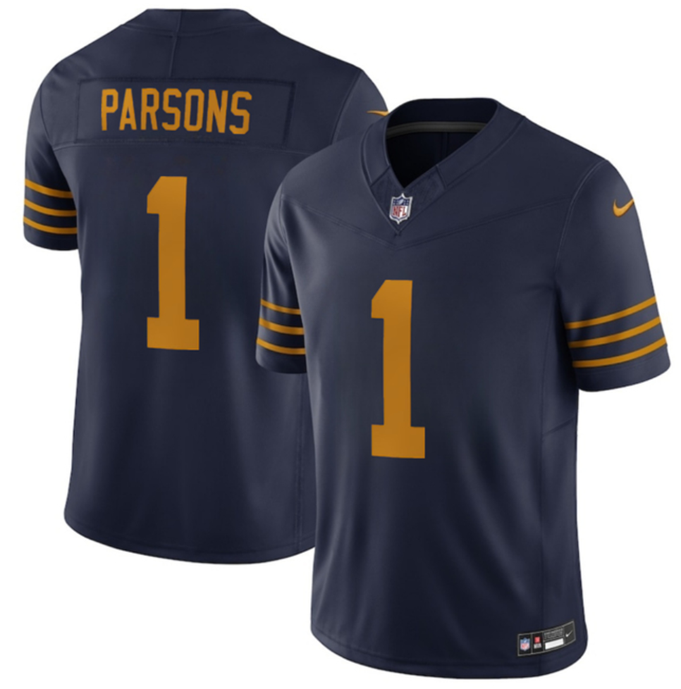 Youth Green Bay Packers  #1 Micah Parsons Navy The 1923 Classic Vapor F.U.S.E. Limited Stitched Football Jersey